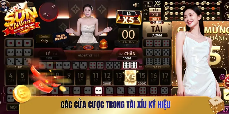 Các cửa cược trong Tài Xỉu ký hiệu